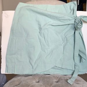 Showpo. Teal Wrap Mini Skirt